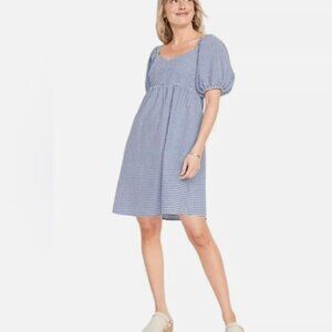 Old Navy Women's Fit & Flare Puff-Sleeve Seersucker All-Day Mini Dress XL